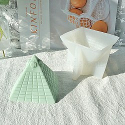 Pyramid Shape DIY Candle Silicone Molds, Resin Casting Molds, For UV Resin, Epoxy Resin Jewelry Making, White, 83x97x95mm, Inner Diameter: 87x86mm(DIY-C032-04)
