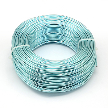 Round Aluminum Wire, Flexible Craft Wire, for Beading Jewelry Doll Craft Making, Pale Turquoise, 20 Gauge, 0.8mm, 300m/500g(984.2 Feet/500g)
