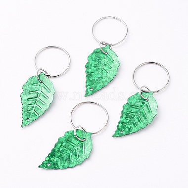 Lime Green Leaf Plastic Pendant Decorations