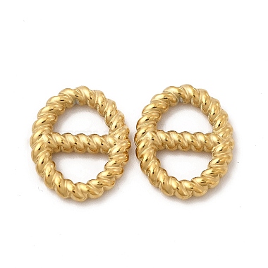 Real 14K Gold Plated Oval 304 Stainless Steel Linking Rings