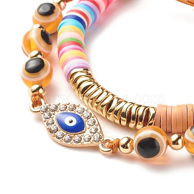 Handmade Polymer Clay Heishi Beads Stretch Bracelets Set(BJEW-JB07364)-5