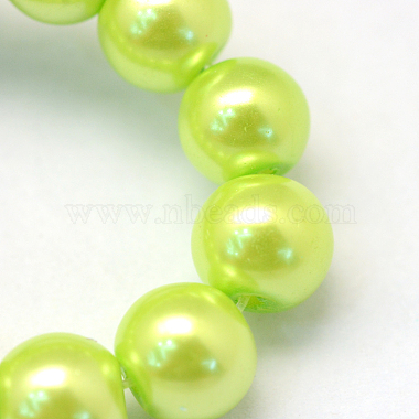 Baking Painted Pearlized Glass Pearl Round Bead Strands(HY-Q003-10mm-66)-3