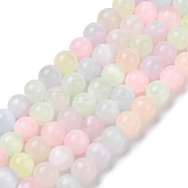 Mixed Color Round Selenite Beads