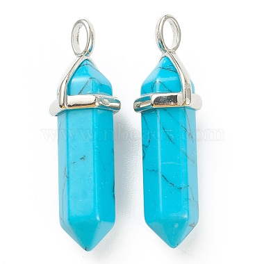 Synthetic Turquoise Pendants(G-M378-01P-A28)-2