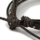 bracelet multi-brins tressé en cuir PU réglable et cordons cirés(BJEW-F468-07)-4