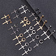 anattasoul 24pcs 12 style 304 boucles d'oreilles en forme de croix en acier inoxydable(EJEW-AN0003-52)-5