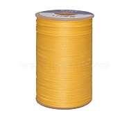 Waxed Polyester Cord, 3-Ply, Gold, 0.45mm, about 59.05 yards(54m)/roll(YC-E006-0.45mm-A13)