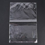 Rectangle OPP Cellophane Bags, Top Self Seal Bags, with hole, Clear, 34x22x0.01cm, Inner Size: 30.1x22cm(OPC-F005-03C)