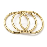 3Pcs Vacuum Plating 202 Stainless Steel Plain Ring Bangle Sets, Stackable Bangles for Women, Golden, Inner Diameter: 2-5/8 inch(6.8cm), 6mm(BJEW-M317-15G)