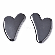 Heart Shape Magnetic Synthetic Hematite Gua Sha, for Face to Lift, Decrease Puffiness and Tighten, 77~82x54~57x5.5mm(G-S336-57-A01)