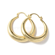 Brass Hoop Earrings for Woman, Real 18K Gold Plated, 43x39x8mm, Pin: 1~1.5x0.6mm(EJEW-F314-01G)