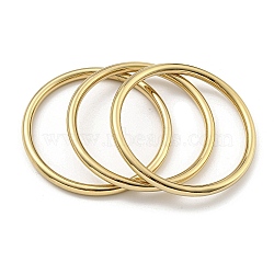 3Pcs Vacuum Plating 202 Stainless Steel Plain Ring Bangle Sets, Stackable Bangles for Women, Golden, Inner Diameter: 2-5/8 inch(6.8cm), 6mm(BJEW-M317-15G)