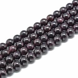 Natural Garnet Beads Strands, Grade A, Round, 4mm, Hole: 1mm, about 84~90pcs/strand, 15.1 inch(G-R446-4mm-31)