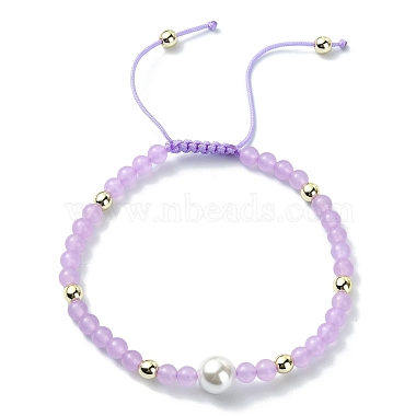 Natural & Dyed Malaysia Jade Braided Bead Bracelets(BJEW-JB09988)-2