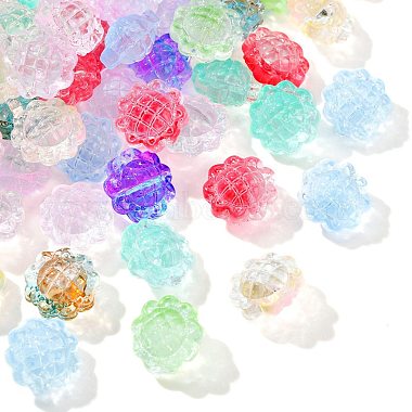 100Pcs Transparent Spray Painted Glass Beads(GLAA-CJ0002-26)-3