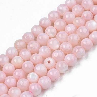 Pink Round Freshwater Shell Beads