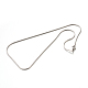 1.5mm 201 Stainless Steel Round Snake Chain Necklaces for Women Men(STAS-N103-06P)-2