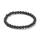 Bracelets extensibles en perles de verre rondes pour femmes adolescentes(BJEW-A117-B-21)-2