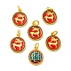 Rack Plating Alloy Enamel Pendants with Jump Ring(ENAM-M048-28MG)-6