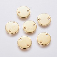 201 Stainless Steel Links connectors, Flat Round, Golden, 10x1mm, Hole: 1.4mm(STAS-L234-029B-G)
