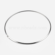 304 Stainless Steel Choker Necklaces, Rigid Necklaces, Neck Wire Necklaces, Rigid Necklaces, Neck Wire Necklaces, Rigid Necklaces, Stainless Steel Color, 5-3/8 inch(137mm)(NJEW-F204-01P)