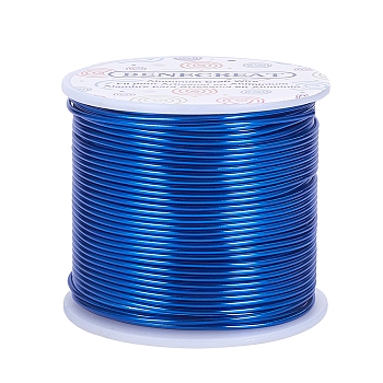 Round Aluminum Wire, Blue, 15 Gauge, 1.5mm, about 223.09 Feet(68m)/roll