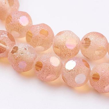 Chapelets de perles en verre galvanoplastique(EGLA-D032-M)-3