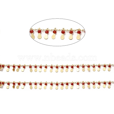 Chaînes de charme en forme de goutte de perles de verre(CHC-A006-13G-04)-2