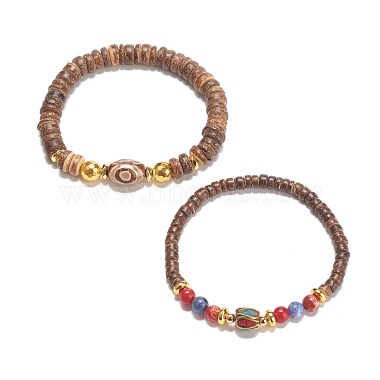 2pcs 2 bracelets de perles de style mala(BJEW-JB07996)-4