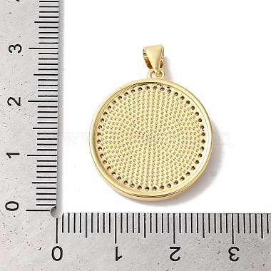 Rack Plating Brass Cubic Zirconia Pendants(KK-K385-64G)-3