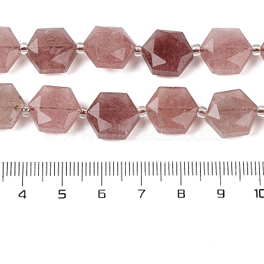 perles fraise naturelle de quartz brins(G-G144-A02-01)-5