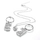 Daddy Mother Daughter Forever Love Family Heart Puzzle Jewelry Sets(SJEW-K155-02P)-1