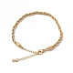Bracelet de chaîne de corde de laiton de placage de support pour des femmes(BJEW-C020-11A-G)-1