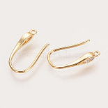 Real Gold Plated Brass Earring Hooks(X-KK-S336-41G)
