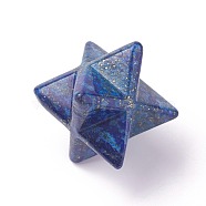 Natural Lapis Lazuli Beads, No Hole/Undrilled, Merkaba Star, 28x23.5x17.5mm(G-I220-15)