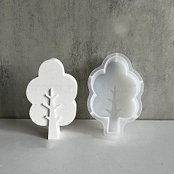 Silicone Molds, Big Tree Decoration, White, 117x68x23mm, Inner Diameter: 102x57mm(SIMO-M002-01E)