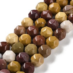 Natural Mookaite Beads Strands, Faceted, Double Hearted & Star Cut Beads, 8.5~10.5x9~10.5mm, Hole: 0.8mm, about 40~42pcs/strand, 15.43~15.94 inch(39.2~40.5cm)(G-NH0021-A13-02)
