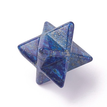 Natural Lapis Lazuli Beads, No Hole/Undrilled, Merkaba Star, 28x23.5x17.5mm