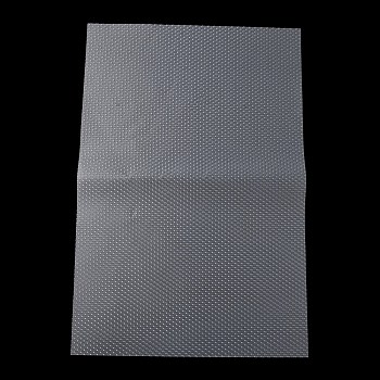 Washable EVA Liner Mats for Drawer, Refrigerator, Rectangle with Dot, Clear, 452x302x0.5mm