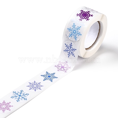 Christmas Themed Flat Round Roll Stickers(DIY-B045-04A)-3