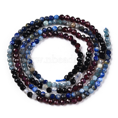 Natural & Synthetic Mixed Gemstone Beads Strands(G-D080-A01-03-05)-2