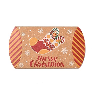 Christmas Theme Cardboard Candy Pillow Boxes(CON-G017-02D)-2