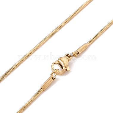 Natural Quartz Flat Round Pendant Necklace with 304 Stainless Steel Snake Chain(NJEW-K244-07G)-4