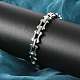 304 Stainless Steel Bone Link Chain Bracelets for Women Men(BJEW-F488-65P)-3