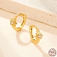 Cubic Zirconia Star Hoop Earrings for Women(EJEW-F317-28G)-1
