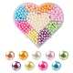 9 Style Spray Painted ABS Plastic Imitation Pearl Beads(OACR-YW0001-42)-2