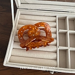 Cellulose Acetate(Resin) Claw Hair Clips, Chocolate, 75x50mm(PW-WG6ED29-01)