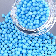 Small Craft Foam Balls, Round, for DIY Wedding Holiday Crafts Making, Deep Sky Blue, 2.5~3.5mm(KY-T007-08I)