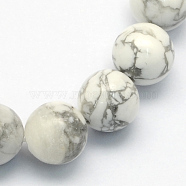 Natural Howlite Round Beads Strands, 6.5mm, Hole: 1mm, about 58~60pcs/strand, 15 inch(X-G-S176-6mm)