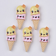 Resin Decoden Cabochons, Ice Cream, Imitation Food, Champagne Yellow, 29x11x6.5mm(CRES-R192-01)